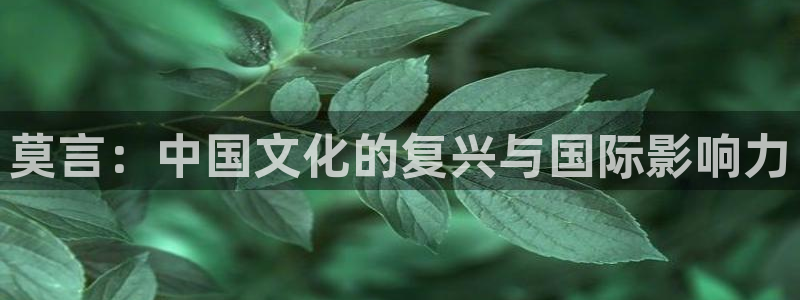 免费看球吧：莫言：中国文化的复兴与国际影响力
